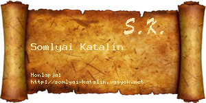 Somlyai Katalin névjegykártya